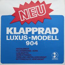 Werbeplakat des VEB IFA-Vertrieb zur Neueinführung des Modells 904, vrmtl. 1976.
