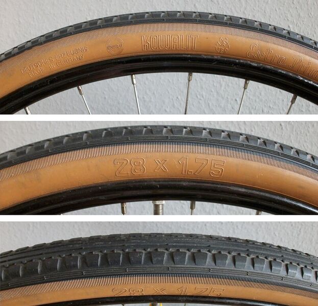Datei:Reifen 28 Zoll Gumwall Tourenrad Kowalit.JPG