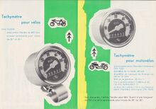 Französischsprachiger Reklamezettel, Innenteil, 1962.