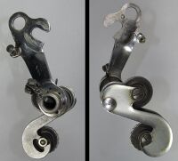 Zeitraum: 1958 - 195? Verwendung: Diamant Rennräder, Diamant Luxus-Sporträder Material: Stahl (verchromt) Bemerkungen: baugleich mit Optima-Schaltwerk; Schriftzug als Prägung