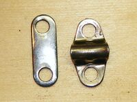 Klemmplättchen für Schutzblechstreben, verbaut bis vrmtl. Ende der 60 Jahre an allen Fahrradmodellen, verchromt