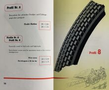 TSG Drahtreifen "Profil 8", Katalogabbildung von 1958.