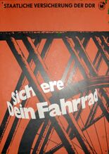 Werbe-Tafel der Staatlichen Versicherung der DDR (Kunststoff), 1970er/1980er Jahre.